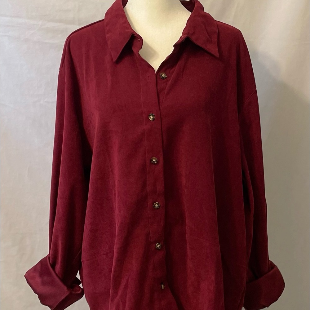 Premier International Deep Red Ladies' Plus Top